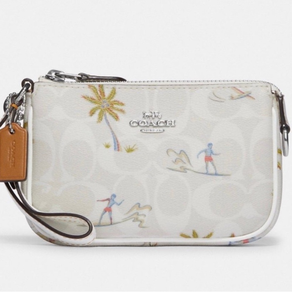 Coach Nolita 15 In Signature Canvas With Hula Print CK385 Chalk multi NWT